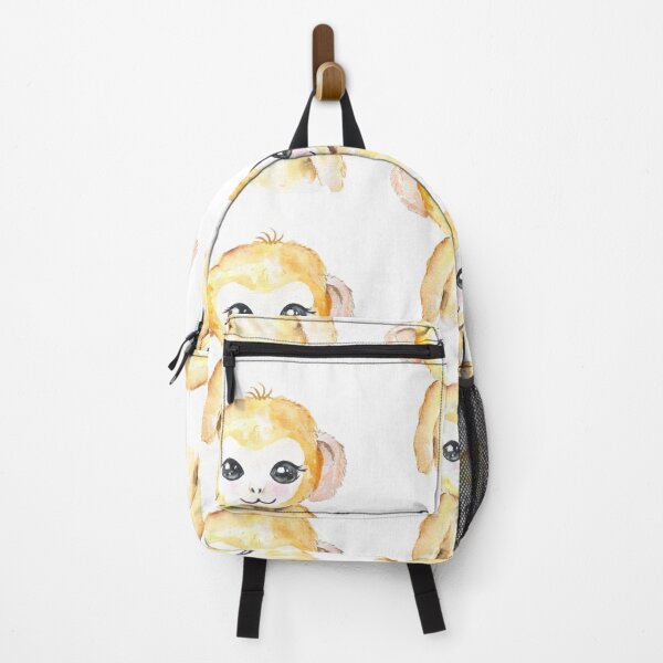 Item preview, hand painted cute baby monkey watercolor designed and sold by ColorandColor.