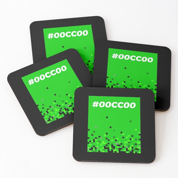 Item preview, Hex Code Pixel Art Color Block Green #00CC00 designed and sold by ClickForMore.