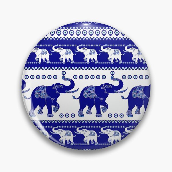 Item preview, Evil Eye Elephant Ornamental Pattern designed and sold by k9printart.