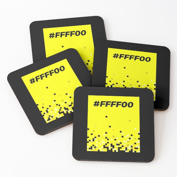Item preview, Hex Code Pixel Art Color Block Yellow #FFFF00 designed and sold by ClickForMore.