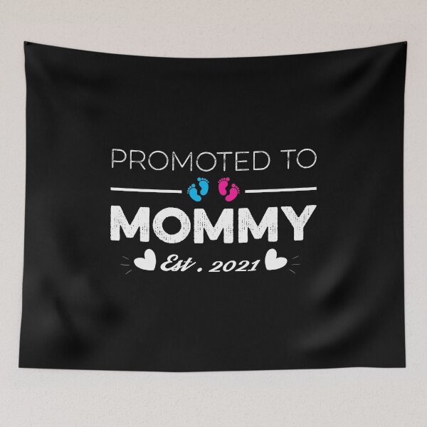 Item preview, promoted to mommy est 2021, personalized gift, pregnancy announcement, new mom gift designed and sold by T-DESIGNEDZ.