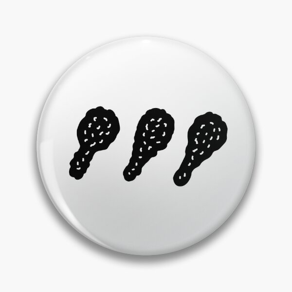 Item preview, 3 Fried Chicken Drumsticks Illustration Silhouette designed and sold by moongmakes.