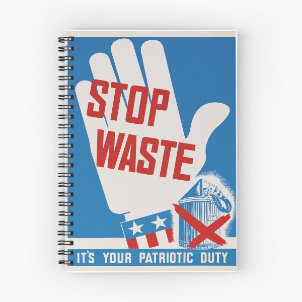 Item preview, "Stop Waste. It's your patriotic duty." - Vintage ww2 propaganda poster designed and sold by 321Outright.