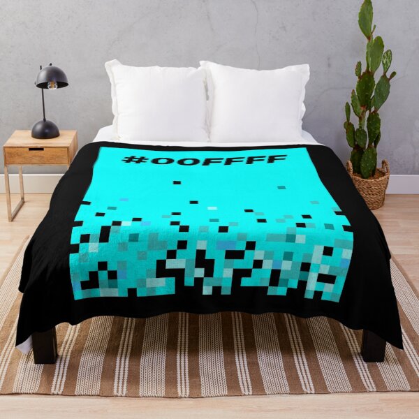 Item preview, Hex Code Pixel Art Color Block Cyan #00FFFF designed and sold by ClickForMore.
