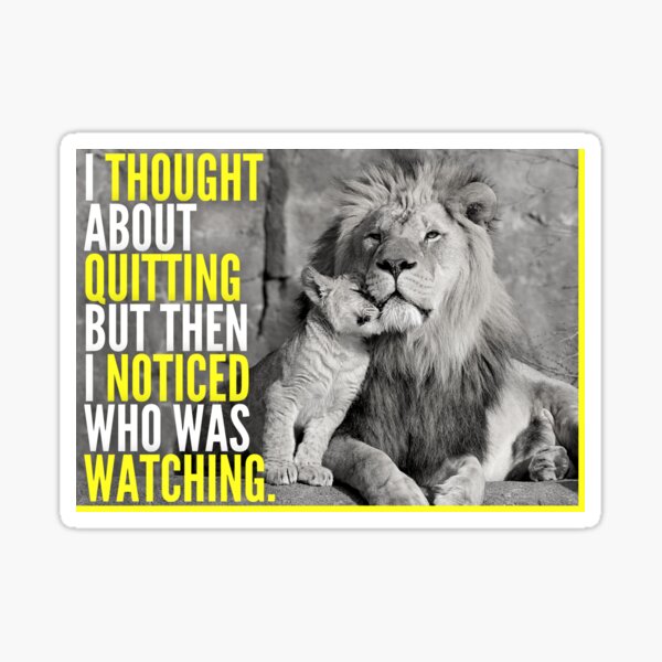 Item preview, LION - THOUGHT ABOUT QUITTING designed and sold by HeavyLiftGift.