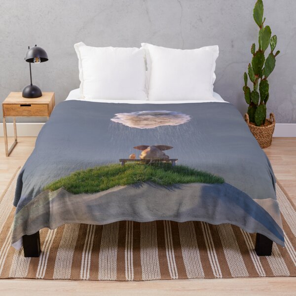 Item preview, Elephant and dog are sitting in the desert in the rain designed and sold by Mike Kiev art.