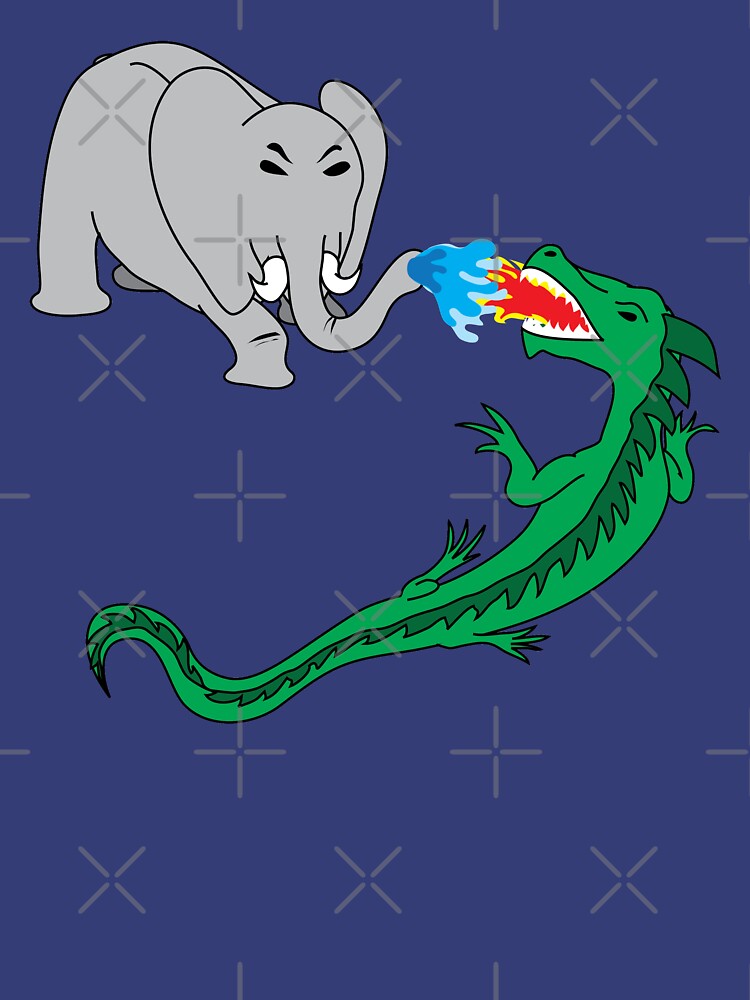 Elephant vs. Dragon by dave-williams