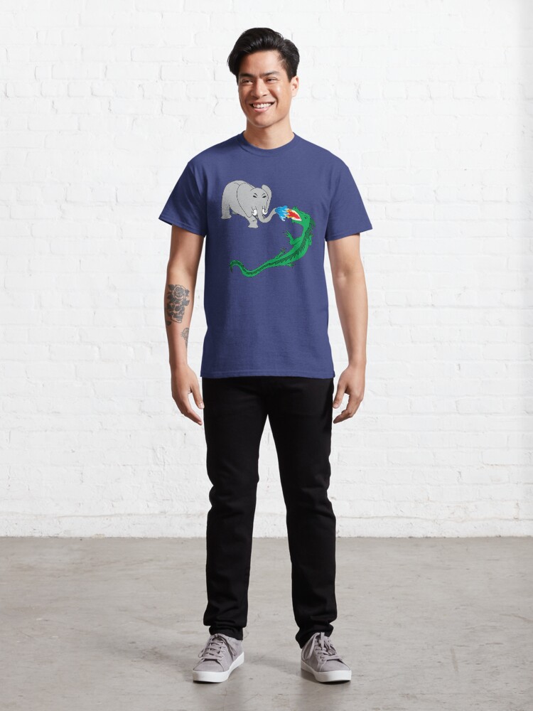 Alternate view of Elephant vs. Dragon Classic T-Shirt