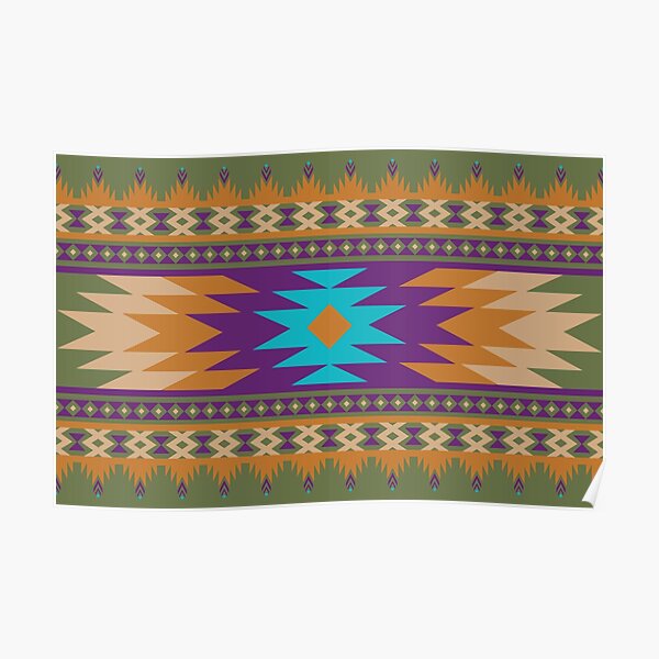 ethnic, ikat, pattern, floral, batik, carpet, design, motif, texture, african, boho, embroidery, abstract, Poster