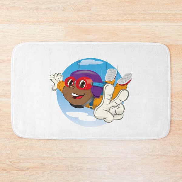 Item preview, Afro-descendant boy child illustration parachuting. Ideal for materials about extreme and institutional sports designed and sold by LucianoCosmo.