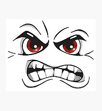 Angry Face Art Drawing Photographic Print