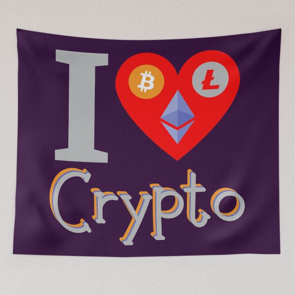 Item preview, I love Crypto designed and sold by The Sober Art.