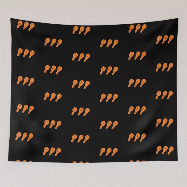Item preview, 3 Fried Chicken Drumsticks Illustration Silhouette Orange Color designed and sold by moongmakes.