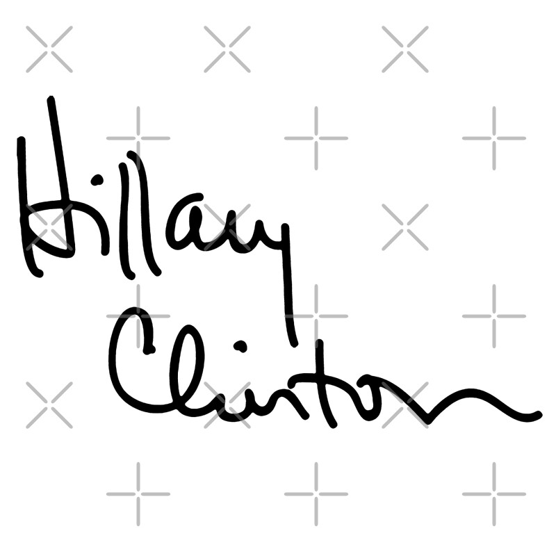 "Hillary Clinton Autograph" Posters By Popdesigner | Redbubble