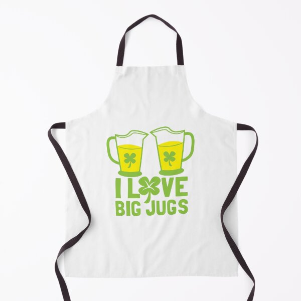 Item preview, I love big JUGS with green irish shamrock designed and sold by jazzydevil.