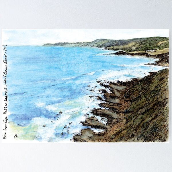 Item preview, Australian Scene - Cape Patton lookout on the Great Ocean Road, Vic, Aus. designed and sold by Anne Huth.