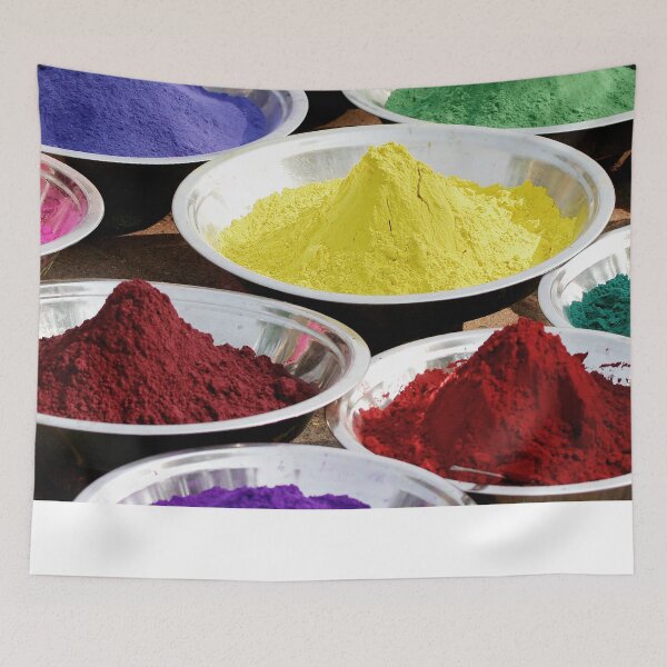 Item preview, Gulal powders in market in India designed and sold by Melissa Peltenburg.