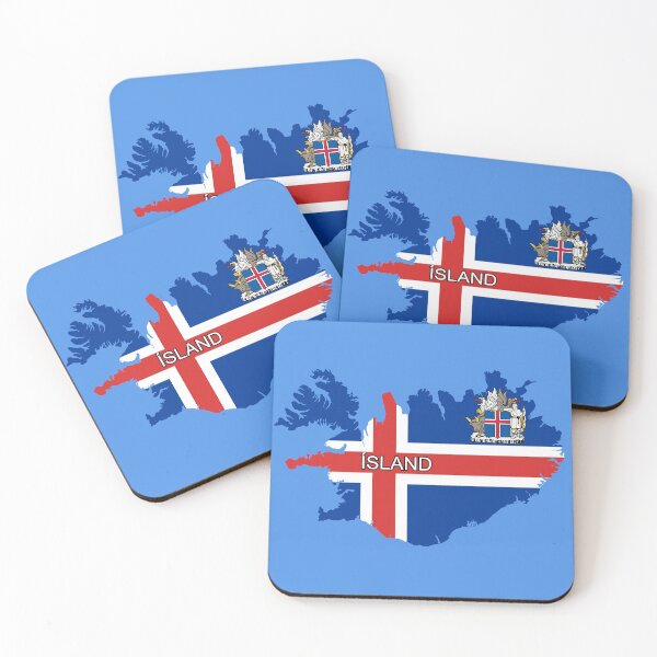 Item preview, Iceland flag and map designed and sold by Travellerz.