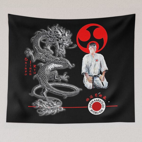 Item preview, Shindo Jinen Ryu Karate Dragon Spirit - Martial Arts Design designed and sold by Zanshin-Art.