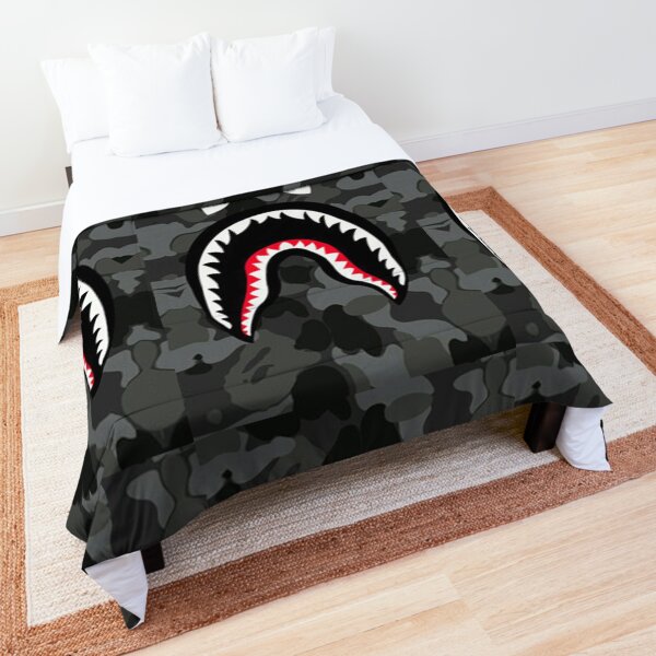 Bape shark Black Army Comforter