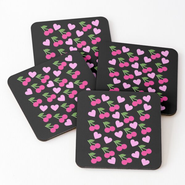 Item preview, Cute Cherries and Hearts Pattern designed and sold by SunfullyYours.