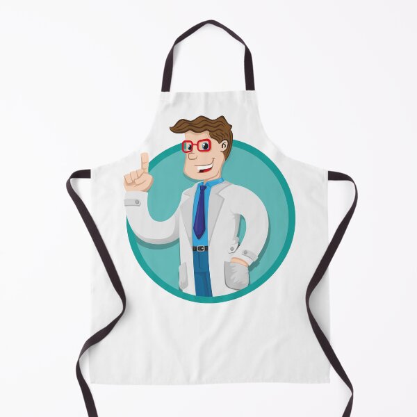Item preview, Illustration caucasian man in lab coat, doctor, professor or pharmacist with hand in pocket explaining. Ideal for institutional and training materials designed and sold by LucianoCosmo.