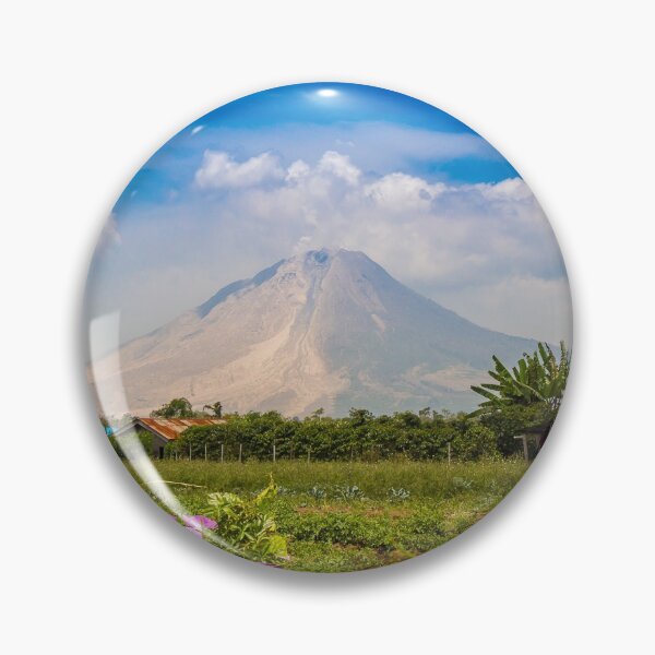 Item preview, A view of Mount Sinabung over agricultural land in North Sumatra, Indonesia designed and sold by SnapTPhotograph.