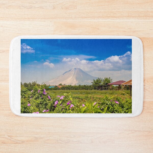 Item preview, A view of Mount Sinabung over agricultural land in North Sumatra, Indonesia designed and sold by SnapTPhotograph.