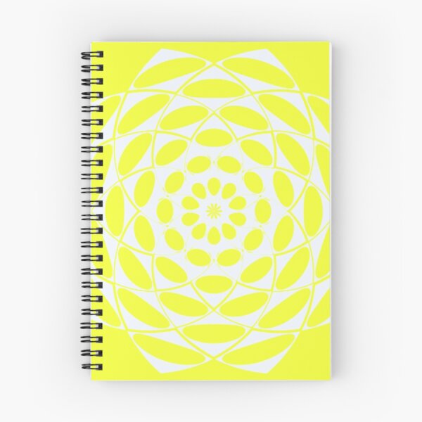 Item preview, White on Yellow Oval Mandala designed and sold by faeriestar.