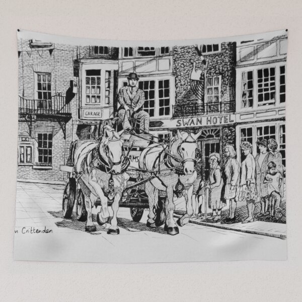 Item preview, Swan Hotel Southwold Ink Sketch designed and sold by Tom Crittenden.