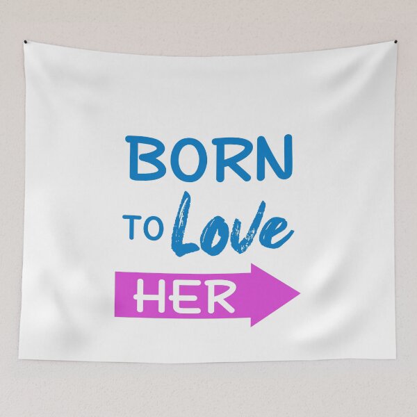 Item preview, Born To Love Her Couple Shirts Valentines Day designed and sold by Mesyo.