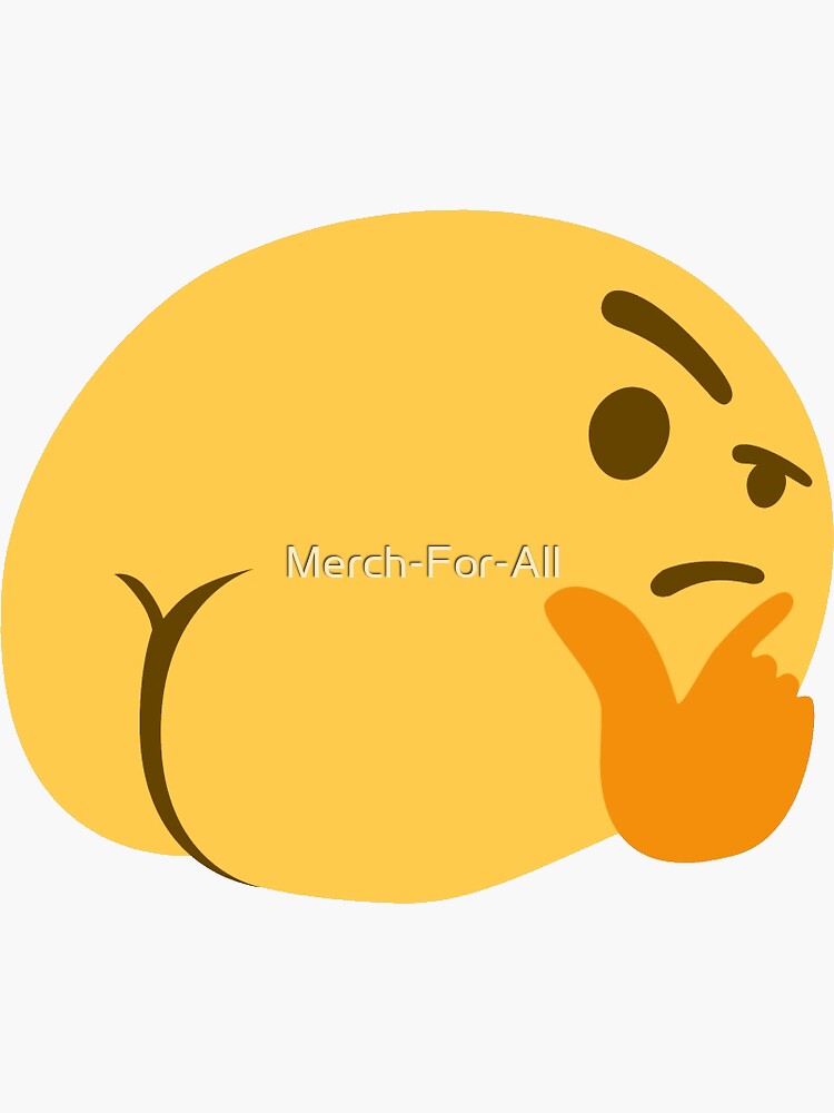 Thinking Emoji Butt Meme Sticker For Sale By Merch For All Redbubble