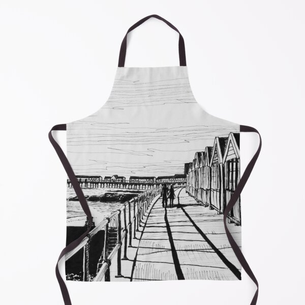 Item preview, Southwold Beach Huts at Sunset Ink Sketch designed and sold by Tom Crittenden.