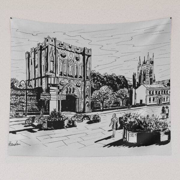 Item preview, Bury St Edmunds Abbey Gate Ink Sketch designed and sold by Tom Crittenden.
