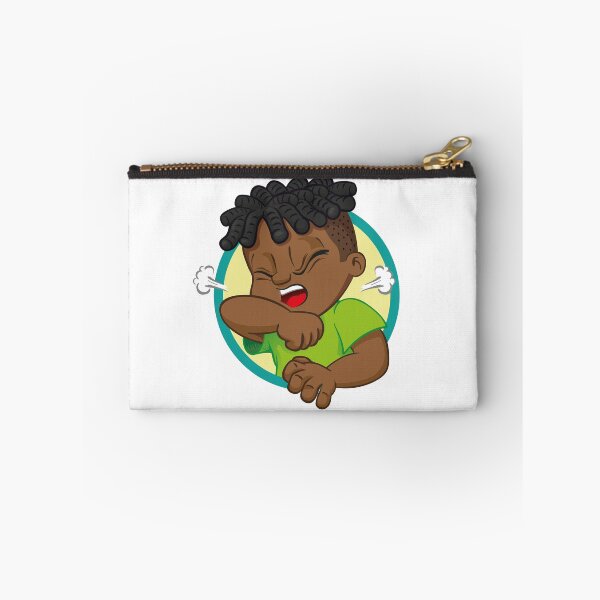 Item preview, Illustration Afro-descendant child with cough symptom. Ideal for health and institutional newsletters designed and sold by LucianoCosmo.