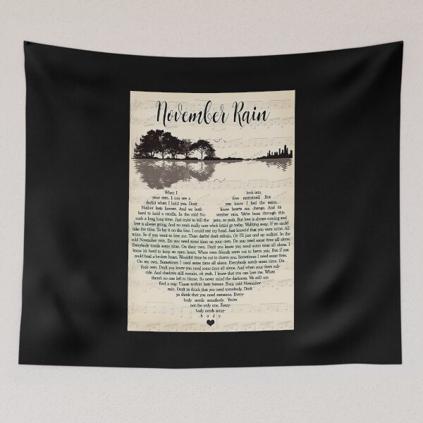 Item preview, November Rain Lyrics Guitar Lake designed and sold by Susanspy007.