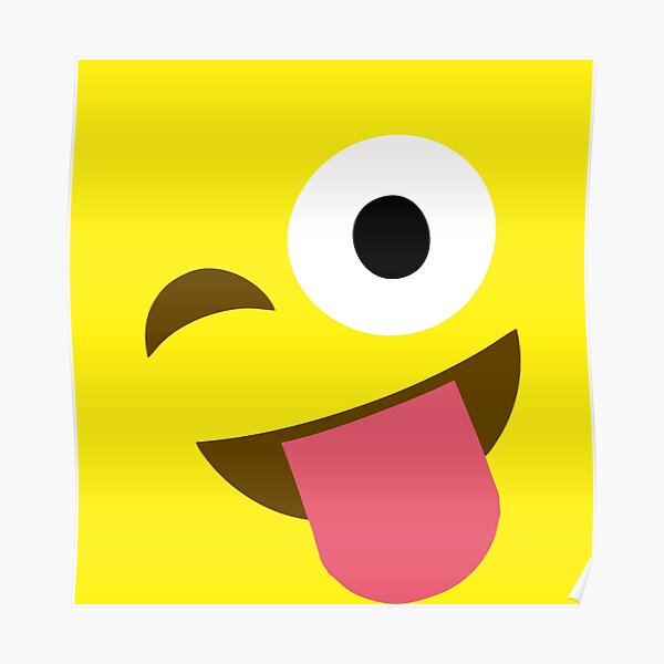 Emoji Tongue Out Póster
