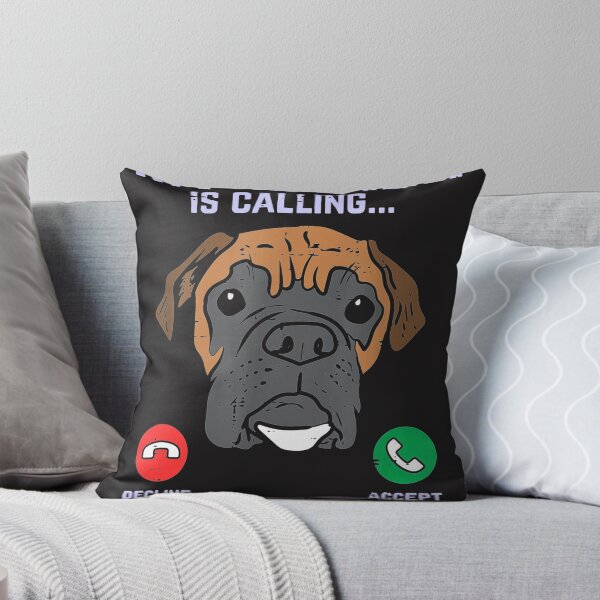Item preview, Boxer Is Calling I Must Go Funny Animal designed and sold by RachaelAndrew.