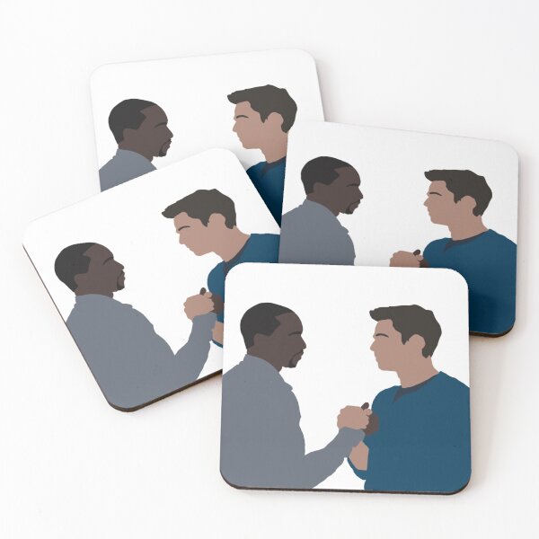 Item preview, Winterfalcon Sam and Bucky minimalistic art designed and sold by blackcatspace.