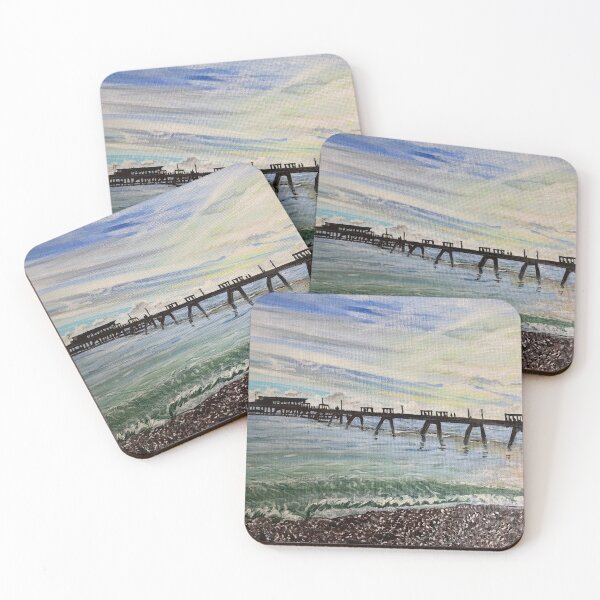 Item preview, Obra de arte original en acrílico de un muelle de trato en Kent, Inglaterra designed and sold by shaz141.