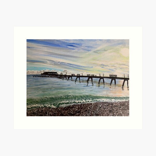 Item preview, Original acrylic artwork of a deal pier in Kent England designed and sold by shaz141.