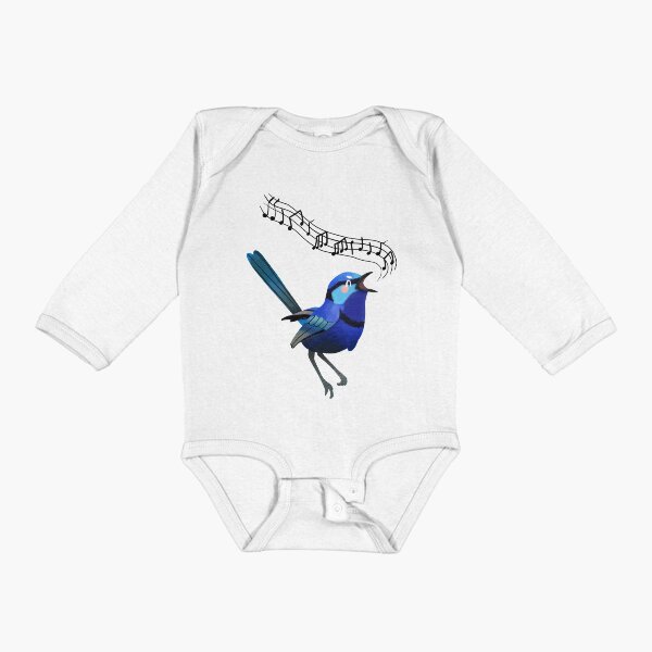 Item preview, Fairy Wren Bird - Cute Blue and Mint Bird Illustration Pattern   designed and sold by TheRainbowRoom.