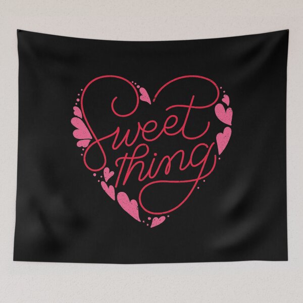 Item preview, Sweet thing quote typography black background  designed and sold by vishkhatri.