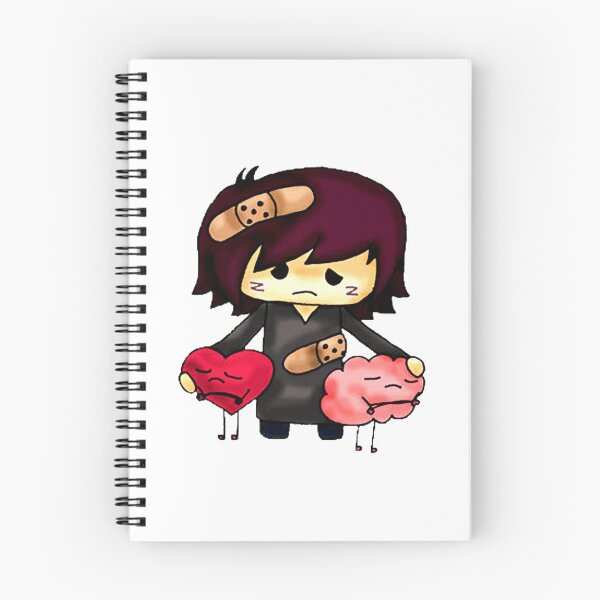Item preview, Cute Head and Brain vs Heart They Always Fight Against Each Other designed and sold by Opal Print.
