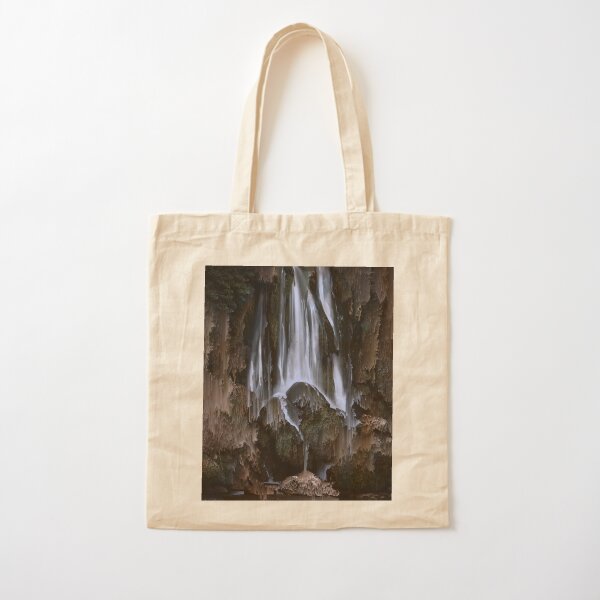 pixel art waterfall melting Cotton Tote Bag
