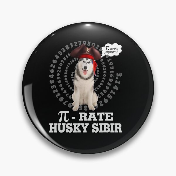 Item preview, Husky Sibir Dog Pirate Costume Pi Day designed and sold by JamesClarke84.