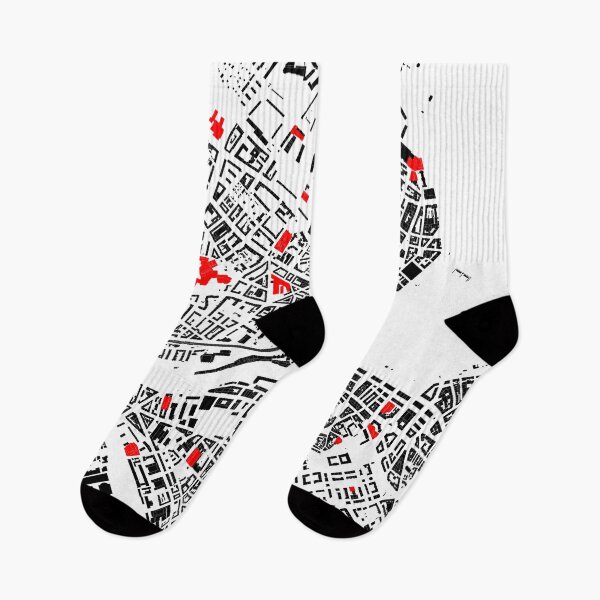 Item preview, Geneva, map in black and red designed and sold by jean-nicolas.