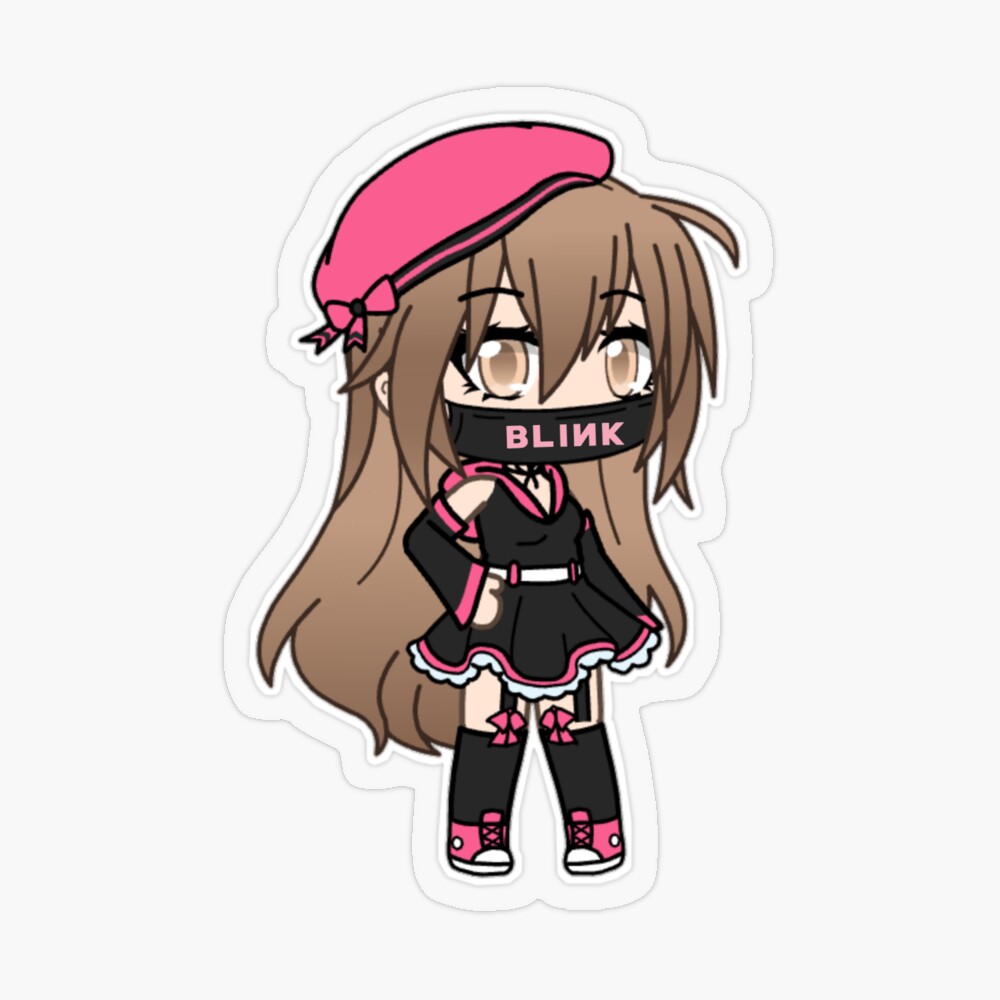 gacha cute pink and black girl Project by Phrygian Journey