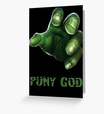 Puny God Greeting Card
