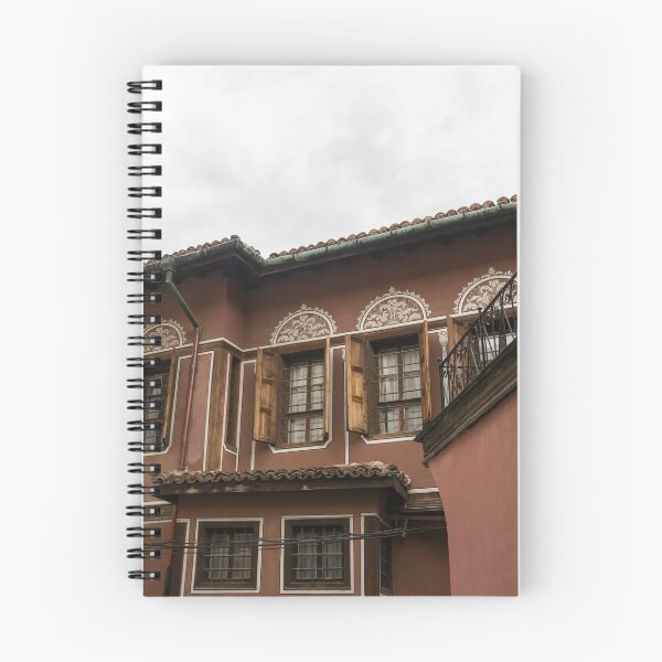 Item preview, Old Town Plovdiv - Hugging Revival Houses in White Russet and Brown designed and sold by Georgia Mizuleva.